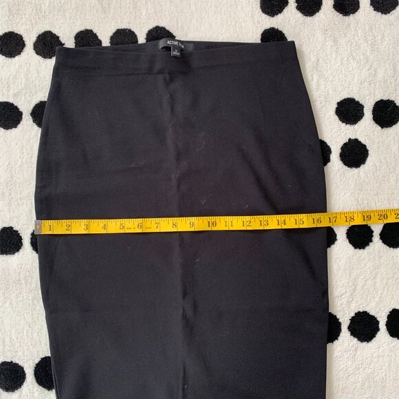 Active USA Black Midi Stretch Fitted Bodycon Pencil Skirt - Picture 14 of 15